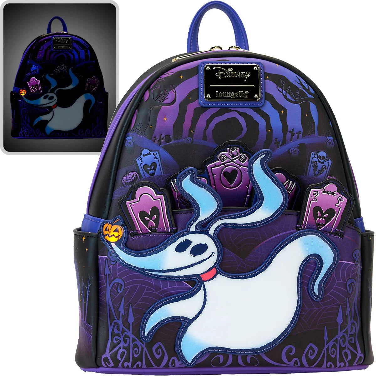 The Nightmare Before Christmas Zero and Jack Light-Up Mini Backpack