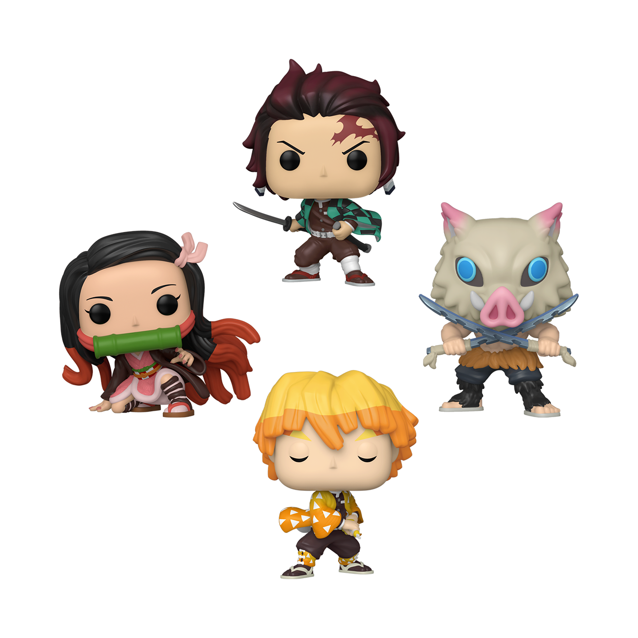 Demon Slayer Tanjiro Kamado / Nezuko Kamado / Zenitsu Agatsuma / Inosuke Hashibira GITD Crunchyroll Exclusive 4-Pack