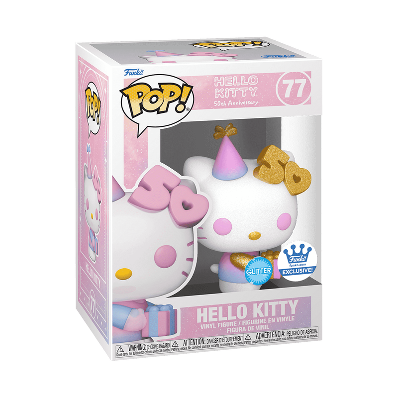 Hello Kitty with Present (50th Anniversary) (Glitter) Funko Shop Exclusive